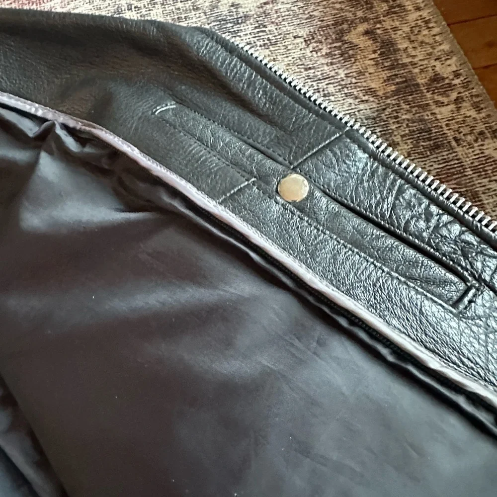 Vintage Leather Moto Biker Jacket